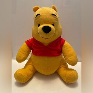 Disney Winnie the Pooh Plush - Cheerful Yellow and Bright Red shirt
